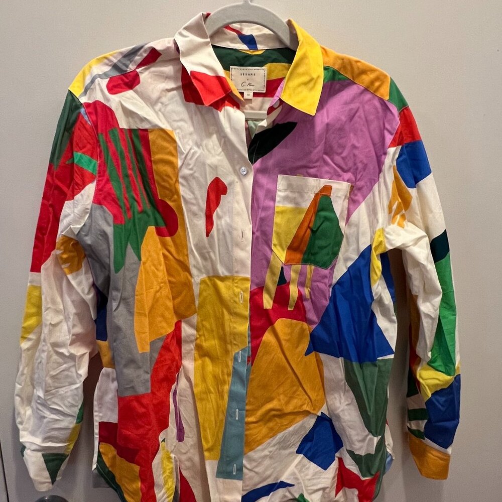 ** PRICE DROP** Sézane Collab C. Kero Colorful Abstract Blouse – EU 36 (US S)